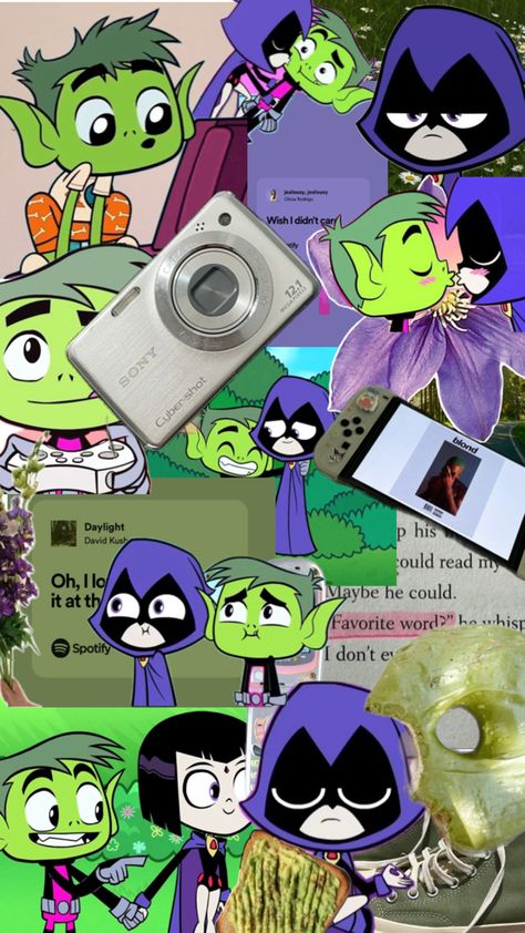 #ttg #teentitans #teentitansgo #raven  #beastboy #wallpaper #collage #aesthetic #aestheticcollage #iphonewallpaper #dc #dcheroes #dcsuperheroes Wallpaper Collage Aesthetic, Warner Bros Cartoons, Raven Beast Boy, Wallpaper Collage, Beast Boy, Boys Wallpaper, Teen Titans Go, Dc Heroes, Dc Superheroes