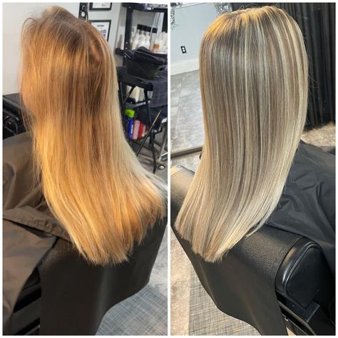 Before & After Summer Ready fresh #Blonde #Highlights at #beesambeauty #hairsalon and Gloss on top 🩷 https://beesambeauty.com/hair-highlights-vancouver-wa/ #vancouverwashington #blondehair #vancouverwasalon #blondespecialist #haircolor #highlights Highlights Before And After, Before And After Hair, Highlights Blonde, Vancouver Washington, Blonde Hair With Highlights, Hair Dresser, Summer Ready, Blonde Highlights, Christmas Wishlist