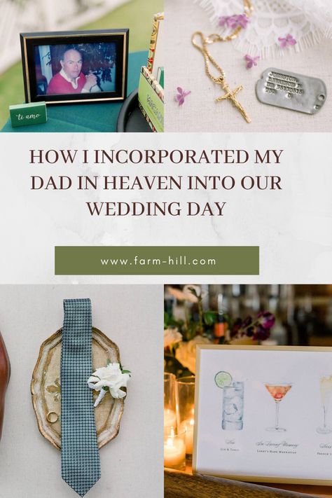 Honoring Father At Wedding, In Memory Of Father Of The Bride, Father In Heaven Wedding Day, Wedding Day Without Mom, Late Father Wedding Ideas, Honoring Late Father At Wedding, How To Honor Deceased At Wedding, Remembering Dad At Wedding, Wedding Honoring Deceased