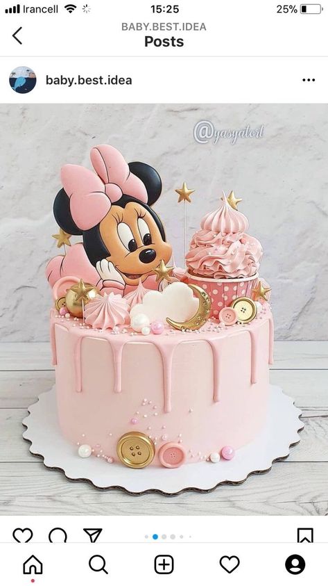 Γενέθλια Mickey Mouse, Minnie Mouse Birthday Party Decorations, Minnie Mouse Birthday Decorations, Minnie Mouse Birthday Cakes, Mini Torte, Bolo Minnie, Minnie Mouse Baby Shower, Minnie Cake