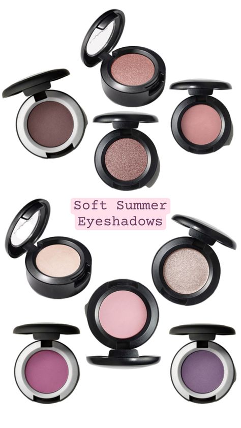 Soft Cool Toned Makeup, Soft Summer Color Analysis Makeup, Soft Summer Makeup Ideas, Soft Summer Makeup Palette, Makeup For Soft Summer, Soft Summer Blush, Soft Summer Eyeshadow, Soft Summer Makeup Looks, Soft Summer Lipstick