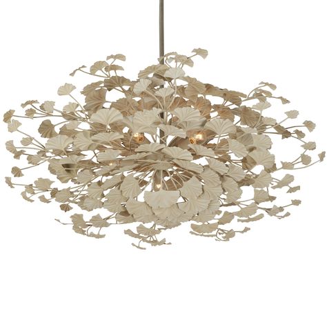 Maidenhair Cream Semi-Flush Mount. Semi-Flush Mounts Antique Pearl Wrought Iron Semi Flush Ceiling Lights, Contemporary Chandelier, Ginkgo Leaf, Flush Ceiling Lights, Semi Flush Mount, Lamps Plus, Flush Mount Ceiling, Flush Mount Ceiling Lights, Cool Lighting