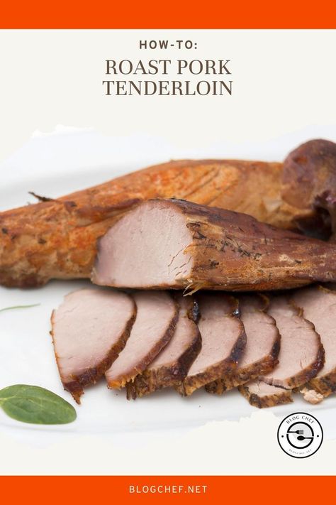 Close up of sliced prepared pork tenderloin with text overlay that reads, how-to: roast pork tenderloin. Cook Pork Tenderloin In Oven, Pork Tenderloin In Oven, Tenderloin In Oven, Pork Tenderloin In The Oven, Tenderloin In The Oven, Perfect Roast Pork, Paleo Pork Tenderloin, Cook Pork Tenderloin, Roast Pork Tenderloin