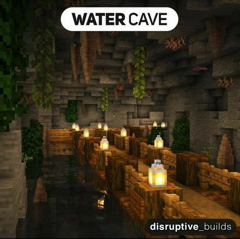 Minecraft Cave House Design, Aesthetic Minecraft Cave Builds, Minecraft Cave Farm Ideas, Floating Enchantment Room Minecraft, How To Train Your Dragon Minecraft Builds, Minecraft Cave Build Ideas, Cave Decorations Minecraft, Minecraft Cave Bridge, Ravine Village Minecraft