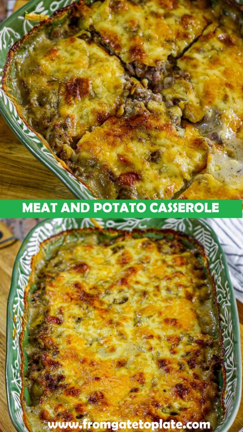 Casseroles On The Grill, Roast Beef Casserole, Meat And Potato Casserole, Meat Casserole Recipes, Ground Beef Potato Casserole, Beef Potato Casserole, Hamburger Meat Casseroles, Meat And Potatoes Recipes, Hamburger And Potatoes