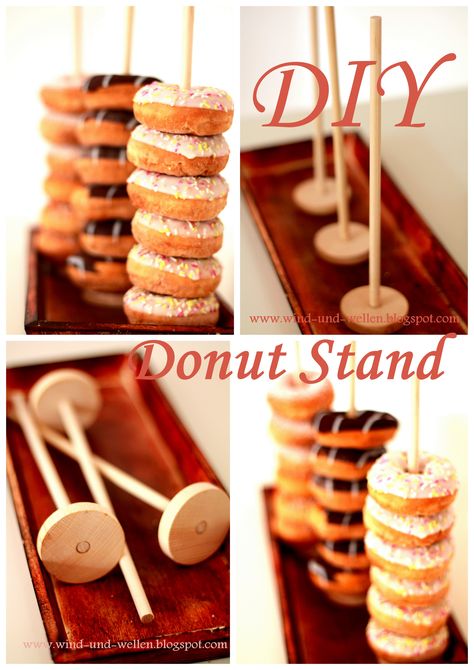 DIY Donut Stand Diy Donut Stand, Diy Donut, Donut Stand, Diy Donuts, Donut Decorations, Donut Bar, Donut Birthday Parties, Wedding Dessert, Donut Party