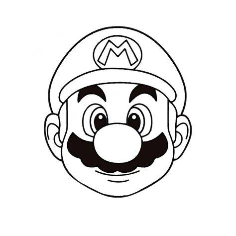 How To Draw Mario, Mario Hat, Super Mario Coloring Pages, Face Line Drawing, Mario Coloring Pages, Rainbow Canvas, Super Mario Party, Fukuoka Japan, Lego Super Mario