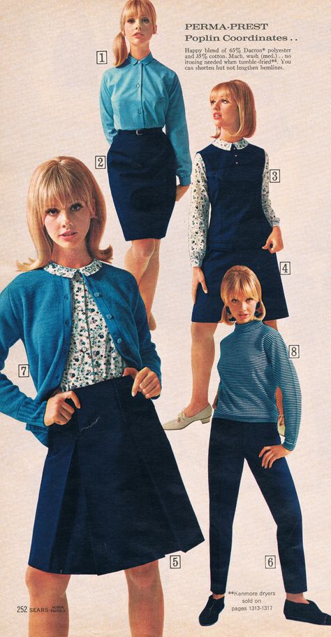 Sears catalog 60s. Cay Sanderson. 60s Clothes, Late 60s Fashion, Outfits 60s, 60s Fashion Trends, 60s Outfits, 60’s Fashion, 1960 Fashion, Sears Catalog, 60s 70s Fashion