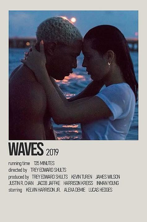 Waves Movie Poster, Waves Movie, Black Love Movies, Movie Character Posters, Romcom Movies, Indie Movie Posters, Movies To Watch Teenagers, Netflix Movies To Watch, Iconic Movie Posters