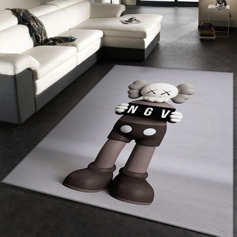 Kaws Rug, Living Rug, Rug Christmas, Carpet Decor, Custom Area Rugs, Christmas Rugs, Living Rugs, Rug Living Room, Exquisite Rugs