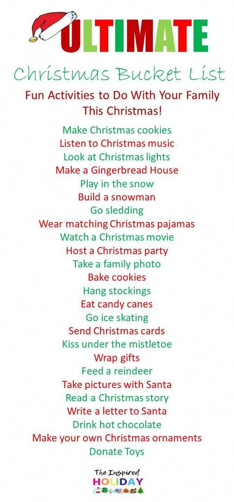 The Ultimate Christmas Bucket List 2019. Find the best ideas to try with your family this Christmas. Fun and new ways to help celebrate the most wonderful time of the year! #christmas2019 #christmas #christmasideas #planningforchristmas #christmasbucketlist Christmas Bucket List For Kids, Kids Christmas Movies, Glume Harry Potter, Christmas To Do List, Christmas Bucket List, Christmas Kiss, Christmas Bucket, Couples Christmas, Ultimate Christmas