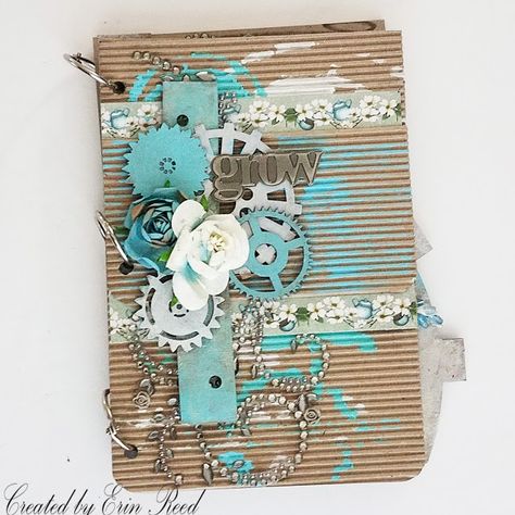 Erin Reed Makes: Mixed Media Shabby Chic Steampunk Junk Journal #steampunk #mixedmedia #art #tcw #journals #paints Journal Signatures, Steampunk Junk Journal, Workshop Design, Crafts Cards, Make Paper, Mixed Media Projects, Paint Shop, Paper Crafts Cards, Craft Stick Crafts