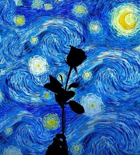 Starry Night Vincent van Gogh inspired Van Gogh Aesthetic, فنسنت فان جوخ, Van Gogh Wallpaper, Artist Van Gogh, Vincent Willem Van Gogh, Van Gogh Inspired, Starry Night Art, Starry Night Painting, Vincent Van Gogh Paintings