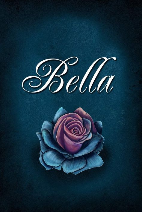 Bella: Personalized Name Journal, Lined ... Rose Illustration, Lined Notebook, Beautiful Rose, Floral Design, Notebook, Perfect Gift, Floral, Blue, Design