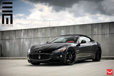 All Black Convertible Maserati Granturismo Revamped by Exclusive Motoring Maserati Convertible, Maserati Sedan, Black Maserati, Maserati Granturismo Convertible, Solid Black Wallpaper, Car Side View, 3840x2160 Wallpaper, Maserati Car, Black Hd Wallpaper