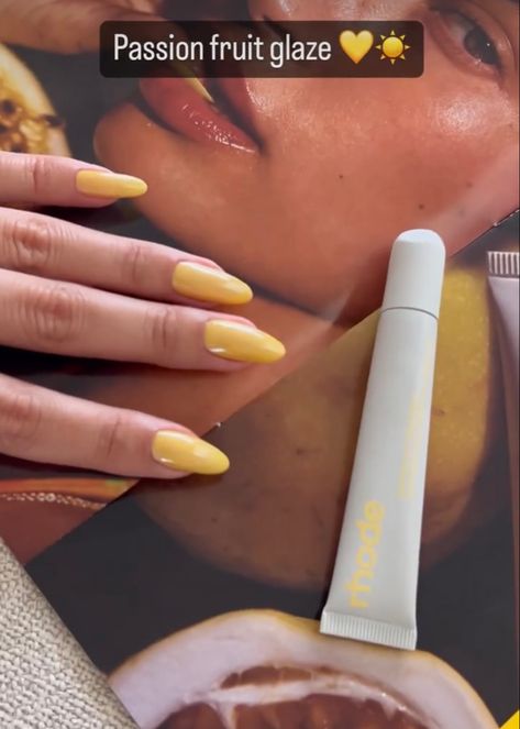 Passionfruit glazed nails by nailsbyzola Passionfruit Nails, Glaze Nails, Glazed Nails, Funky Nails, Hailey Bieber, Passion Fruit, Glaze, Nails