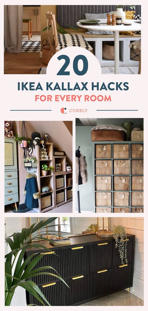 Unlock the full potential of your Kallax shelves with these brilliant IKEA hacks! 🛋️✨ Ingenious ways to transform and customize your Kallax unit into stylish and functional furniture. From trendy storage solutions to chic room dividers, get ready to reimagine your space with these budget-friendly and creative ideas. 🌟 #IKEAHacks #KallaxIdeas #HomeDecorDIY #KallaxHacks Kallax Ikea Hack, Basement Suite Ideas, Ikea Kallax Boxes, Kallax Unit, Ikea Linnmon, Cube Shelving Unit, Ikea Shelving Unit, Kallax Shelf Unit, Ikea Units