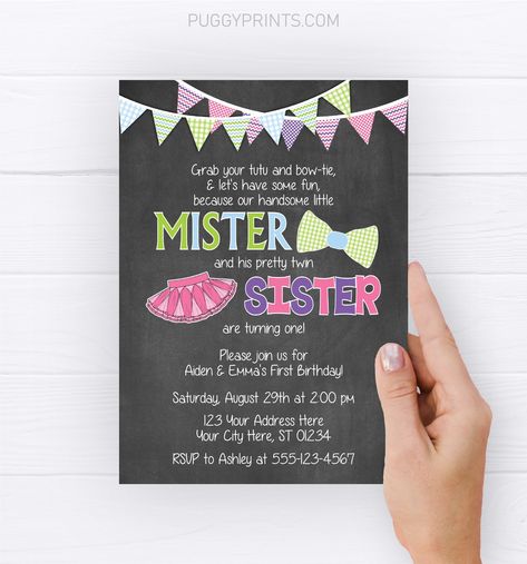 Boy And Girl Joined Birthday Party Themes, Sibling Birthday Invitations, Combo Birthday Parties Boy And Girl, Boy And Girl Combined Birthday Party, Boy Girl Shared Birthday Party Ideas, Boy And Girl Joined Birthday Party, First Birthday Twins Boy Girl Themes, Boy Girl Twin Birthday Party Theme, Boy Girl Birthday Theme