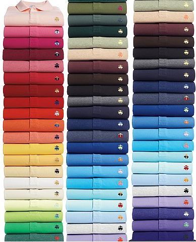 Taking buying a staple in multiple colours a little too far: the Brooks Brothers… Shirt Colours For Men, Equestrian Outfit, Full Rainbow, Shirt Box, Brooks Brother, Mens Polo T Shirts, Ivy Style, Shirt Colour, Men Fashion Casual Shirts