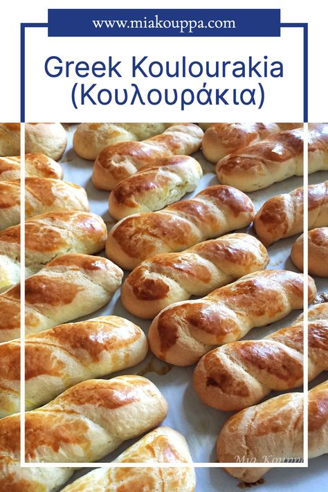 Koulourakia (Κουλουράκια) are a traditional Greek cookie perfect for dunking into coffee, tea or milk! This is the classic recipe that uses baking ammonia to help the cookies rise. The result is a cookie that is crispy on the outside but soft on the inside. These cookies need a few simple ingredients and make wonderful gifts. Everyone loves Greek koulourakia. Koulourakia Recipe Greek Cookies, Greek Koulourakia Recipe, Koulourakia Recipe, Greek Recipes Authentic, Greek Cookies, Greek Foods, Holidays Recipes, Lactose Free Milk, Greek Desserts