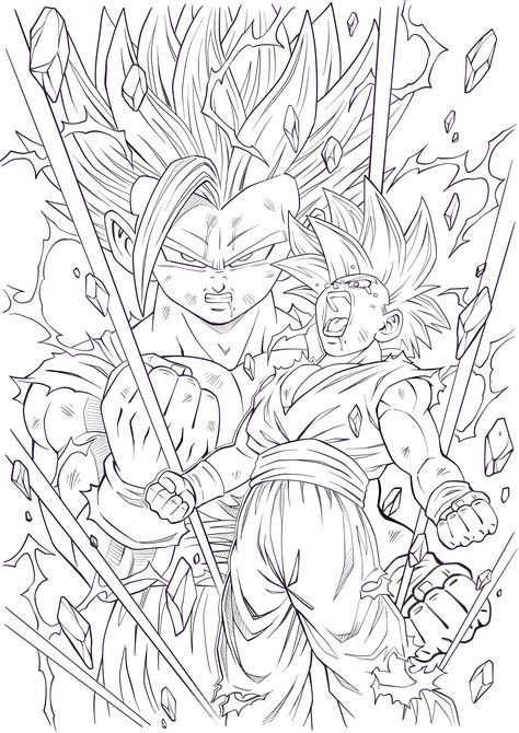 Dragon Ball Coloring Pages, Pattern Tattoos, Dbz Drawings, Genos Wallpaper, Lion Tattoo Sleeves, Goku Drawing, Dragon Ball Tattoo, Monster Coloring Pages, Color Drawing Art