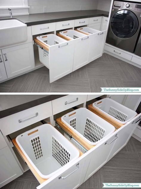 37 Amazingly clever ways to organize your laundry room Room Storage Diy, Basement Laundry Room, Dream Laundry Room, Bilik Air, Basement Laundry, Desain Pantry, Laundry Room Layouts, Laundry Room Renovation, Laundry Design