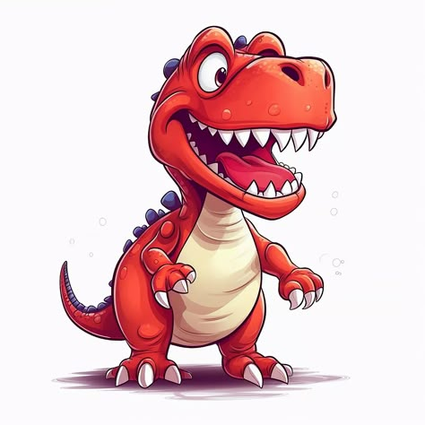 T Rex Cartoon, Dino Drawing, Dinosaur Tattoos, Dinosaur Images, Cartoon Character Tattoos, Dinosaur Drawing, Animal Illustration Art, Arte Van Gogh, Drawing Cartoon Characters