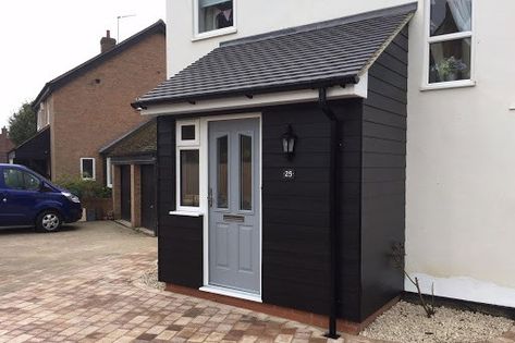 Porch With Toilet, Porch Extension With Toilet, Front Porch Extension, Front Porch Ideas Uk, Porch Ideas Uk, Porch Extension, Entrance Hall Decor, Composite Front Door, Porch Uk