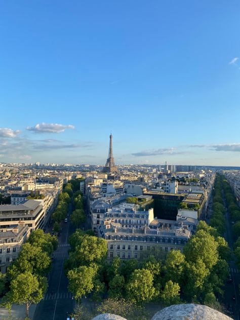 Paris Landscape Aesthetic, Paris Plane View, Paris From Above, View From Arc De Triomphe, Top Of Arc De Triomphe, The Arc De Triomphe Pictures, Paris View, Paris In Spring, Paris Summer