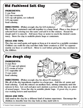 Recipes: Salt Clay And Fun Dough Clay Printable Arts And Crafts, Salt Clay, Soap Dough, Clay Recipes, Salt Dough Crafts, Salt Dough Recipe, Dough Clay, Clay Recipe, Homemade Clay