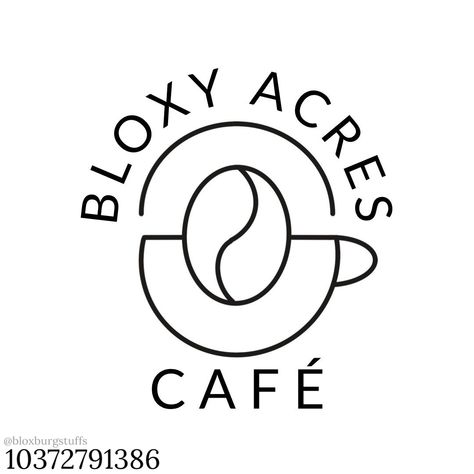 Cafe Decals, French Coffee Shop, Decals Bloxburg, Address Decals, Bloxburg Town, Coffee Decal, Restaurant Layout, Modern Decals, Coffee Shop Signs