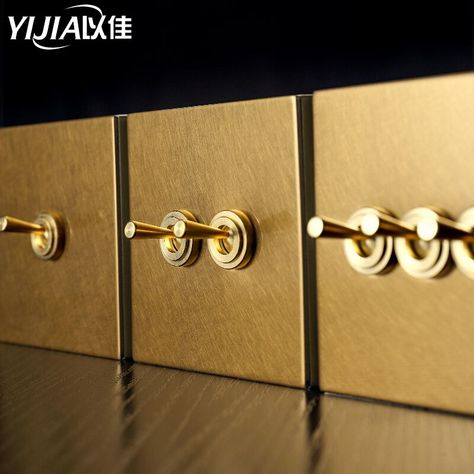 Smarter Shopping, Better Living! Aliexpress.com Smart Home Control, Toggle Light Switch, Brass Wall Light, Light Switches, Retro Lighting, Brass Lighting, Toggle Switch, Brass Wall, Tasting Room