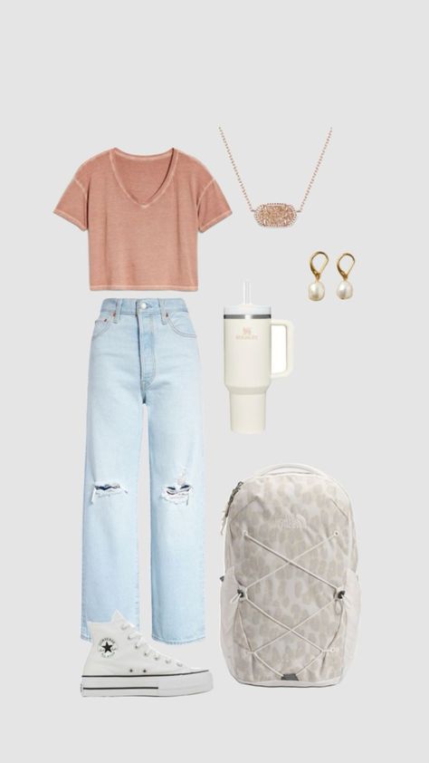 Cute Middle School Outfits, Preppy Outfits For School, Middle School Outfit, Simple Outfits For School, Preppy Summer Outfits, First Day Of School Outfit, Casual Preppy Outfits, Trendy Outfits For Teens, Casual School Outfits