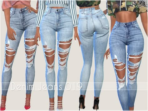 Sims Bottoms, Sims 4 Cc Jeans, Sims 4 Pants, Sims 4 Cc Female, Sims 4 Stories, Sims 4 Female Cc, Cc Clothes, Sims 4 Black Hair, Sims Free Play