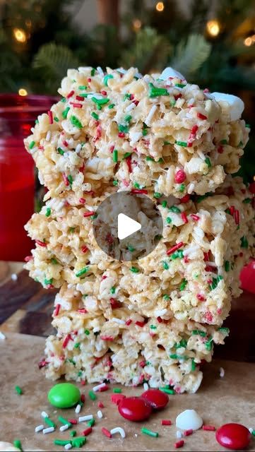 Ricecrispytreats Christmas, Rice Krispie Desserts, Rice Crispy Treats Ideas, Holiday Rice Krispie Treats, Christmas Rice Crispy Treats, Rice Crispy Treats Christmas, Brown Butter Rice Krispie Treats, Christmas Rice Krispie Treats, Christmas Rice Krispies