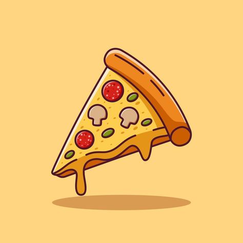 Slice of pizza cartoon,vector cartoon illustration,cartoon clipart Cartoon Pizza Drawing, Pizza Cartoon Cute, Pizza Drawing Aesthetic, How To Draw Pizza, Pizza Cartoon Illustrations, Cute Pizza Drawing, Pizza Slice Drawing, Pizza Vector Illustration, Pizza Pic