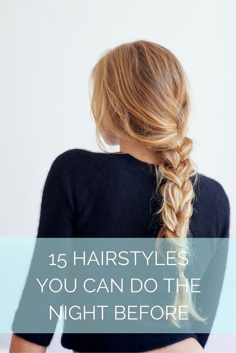 Give yourself a couple extra minutes in bed by styling yourself before bedtime. Check out these 15 hairstyles you can do the night before. Hairstyles You Can Sleep In, Night Before Hairstyles, Cute Hairstyles For Bedtime, Before Bed Hairstyles, Hairstyles Before Bed, Cute Bed Hairstyles, Bedtime Braids, Cute Bedtime Hairstyles, Hairstyles For Bedtime