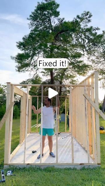 Greg Navage on Instagram: "Nothing intimidates me anymore, not even this. Let’s build! 🔨👊

#shed #storage #diy #diyprojects #backyardvibes #backyard #diyhomeprojects #outdoors #diyhome #hartambassador #doitwithhart #budgetfriendly #gardenshed #kendinyap" Garden Shelter Ideas Diy, Yard Storage Ideas, Landscaping Around Storage Shed, She Shed Landscaping Ideas, Garden House Ideas Buildings, Gravel Shed Base, Small Backyard Ideas Diy, Quick Shed Build, Diy Outdoor Shed