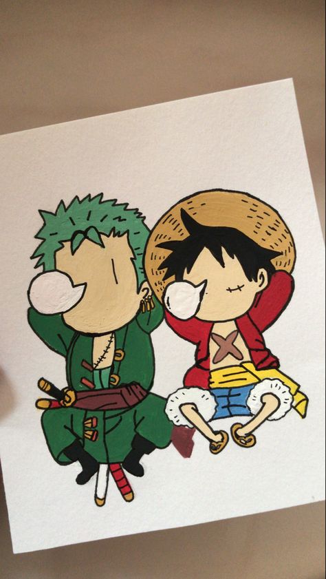 Zoro Painting Easy, One Piece Drawing Zoro, One Piece Painting Ideas, One Piece Painting Canvases, One Piece Anime Painting, One Piece Canvas Painting, One Piece Art Drawing, One Piece Watercolor, Zoro Painting