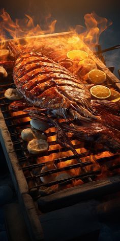 Grilled Fish Photography, Gastronomic Food, Whole Fish Recipes, Food Lettering, Formula Recipes, Food Photoshoot, Fried Fish Recipes, Food Menu Design, Fish Recipes Healthy