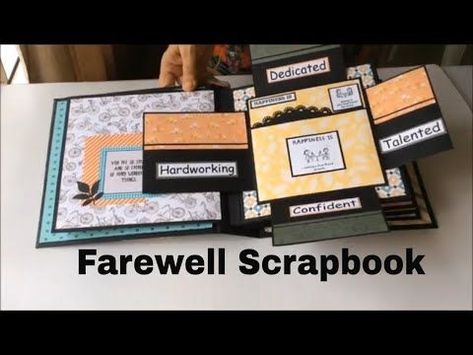 Farewell Cards for Colleague/Goodbye Cards/Handmade/DIY/Scrapbook Ideas - YouTube Farewell Scrapbook, Diy Goodbye Cards, Toddler Valentine Cards, Diy Scrapbook Ideas, Waterfall Card Tutorial, Farewell Gifts For Friends, Farewell Greeting Cards, Goodbye Cards, Farewell Card