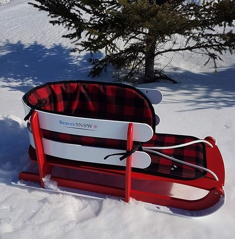 Amazon.com : Snow Sled for Toddlers, with Cushion Pad and Seat Belt : Sports & Outdoors Toddler Sled, Baby Sled, Snow Sled, Outdoor Toys For Kids, Outdoor Toys, Cushion Pads, Outdoor Kids, Sled, Seat Belt