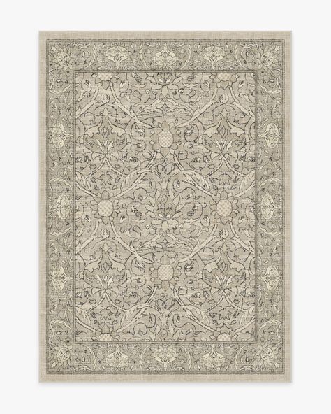 Morris & Co. Montreal Natural Stone Tufted Rug | Ruggable Heritage Color Palette, Dining Rug Ideas, Ruggable Living Rooms, Carpeted Living Room Ideas, Washable Runner Rug, Beige Cabinets, Stone Rug, Accessible Beige, Dining Rug