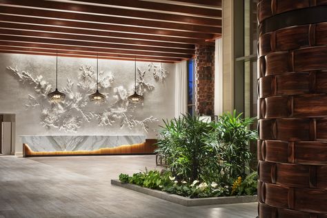 Alohilani Resort Waikiki Beach to be unveiled in December 2017 following $115 million transformation. Hotel Facade, Hotel Corridor, Hawaii Hotels, Resort Design, Lobby Design, The Lobby, Waikiki Beach, Modern Hotel, Pacific Beach