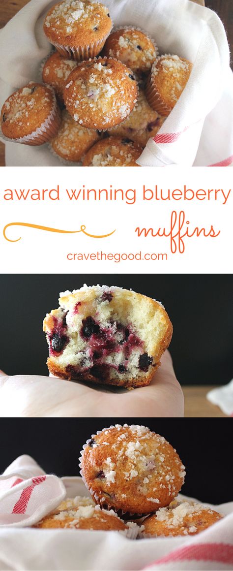 Award Winning Blueberry Muffins, Award Winning Muffin Recipes, Award Winning Muffins, Spectacular Desserts, Award Winning Recipes, Award Winning Desserts, Yummy Bread, Mediterranean Breakfast, Winning Recipes