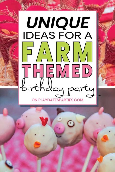 This party just goes to show that you can have a cute farm birthday party without making everything pink. I love the farm animal cake topper, the rustic farm decorations, the barnyard favors, and all the vintage finds added to the farm party decorations. Even though the party was made for a 2 year old toddler girl, these farm birthday party ideas are perfect for boys too. So much fun! Farm Themed Birthday Party Games, Diy Farm Birthday, Farm Birthday Party Games, Farm Party Food Ideas, Farm Themed Food Ideas, Farm Party Foods, Old Macdonald Birthday, Farm Birthday Party Ideas, Barn Birthday Party