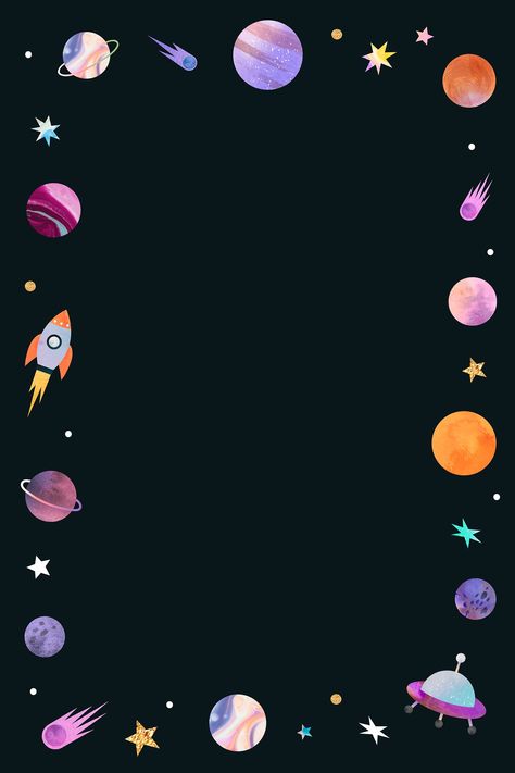 Download premium vector of Colorful galaxy watercolor doodle frame on black background vector by Toon about colourful galaxy, galactic, kid, Galaxy Watercolor, Colorful Galaxy, Watercolor Doodle, Whats Wallpaper, Artsy Background, Doodle Frame, Space Background, Kids Background, Galaxy Background