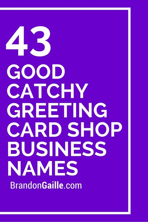 Greeting cards is a six billion dollar industry in the United States. Greeting card businesses not only have birthday cards but a wide variety of gift shop like Greeting Card Business Ideas, Business Name Card, Greeting Cards Business, Gift Shop Names, Birthday Greetings For Sister, Shop Name Ideas, Catchy Slogans, Yearbook Pages, Birthday Wishes Cards