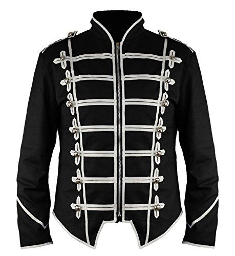 Black Parade Jacket, Mcr Black Parade, Blood Outfit, Black Military Jacket, Goth Jacket, Punk Jacket, Steampunk Jacket, Gothic Jackets, Mens Military Jacket