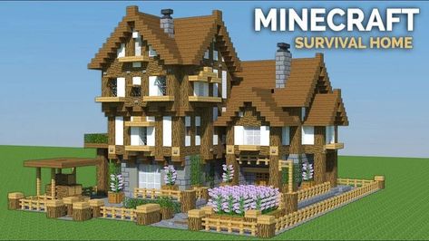 Bavarian House, Minecraft Survival, Minecraft House Designs, Minecraft House, Minecraft Houses, House Designs, Minecraft, I Hope, Cabin